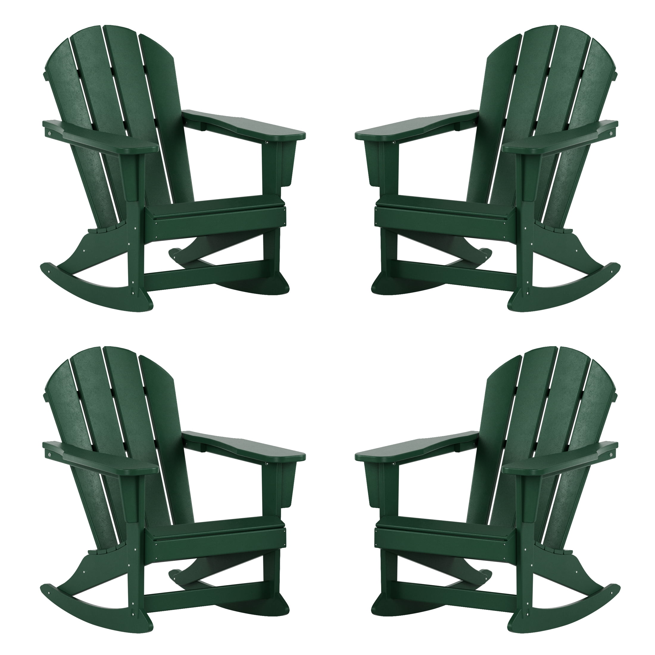 GARDEN Outdoor Adirondack Rocking Chairs for Patio Set of 4
