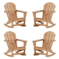 thumbnail image 1 of GARDEN Outdoor Adirondack Rocking Chairs for Patio (Set of 4), Teak, 1 of 2