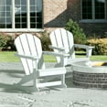 thumbnail image 1 of GARDEN Plastic Adirondack Rocking Chair for Outdoor Patio Porch Seating, White, 1 of 2