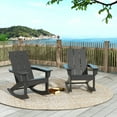 thumbnail image 1 of GARDEN Set of 2 Modern Plastic Outdoor Rocking Chairs for Patio Porch, Gray, 1 of 10