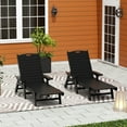 thumbnail image 1 of GARDEN Set of 2 Patio Outdoor Chaise Lounge Chair, Black, 1 of 8