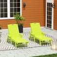 thumbnail image 1 of GARDEN Set of 2 Patio Outdoor Chaise Lounge Chair, lime, 1 of 8