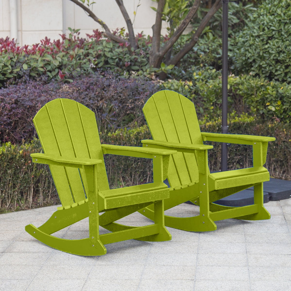 GARDEN Set of 2 Plastic Outdoor Rocking Chairs for Patio Porch