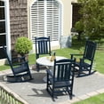 thumbnail image 1 of GARDEN Set of 4 Classic Adirondack Porch Outdoor Rocking Chairs Navy Blue, 1 of 9