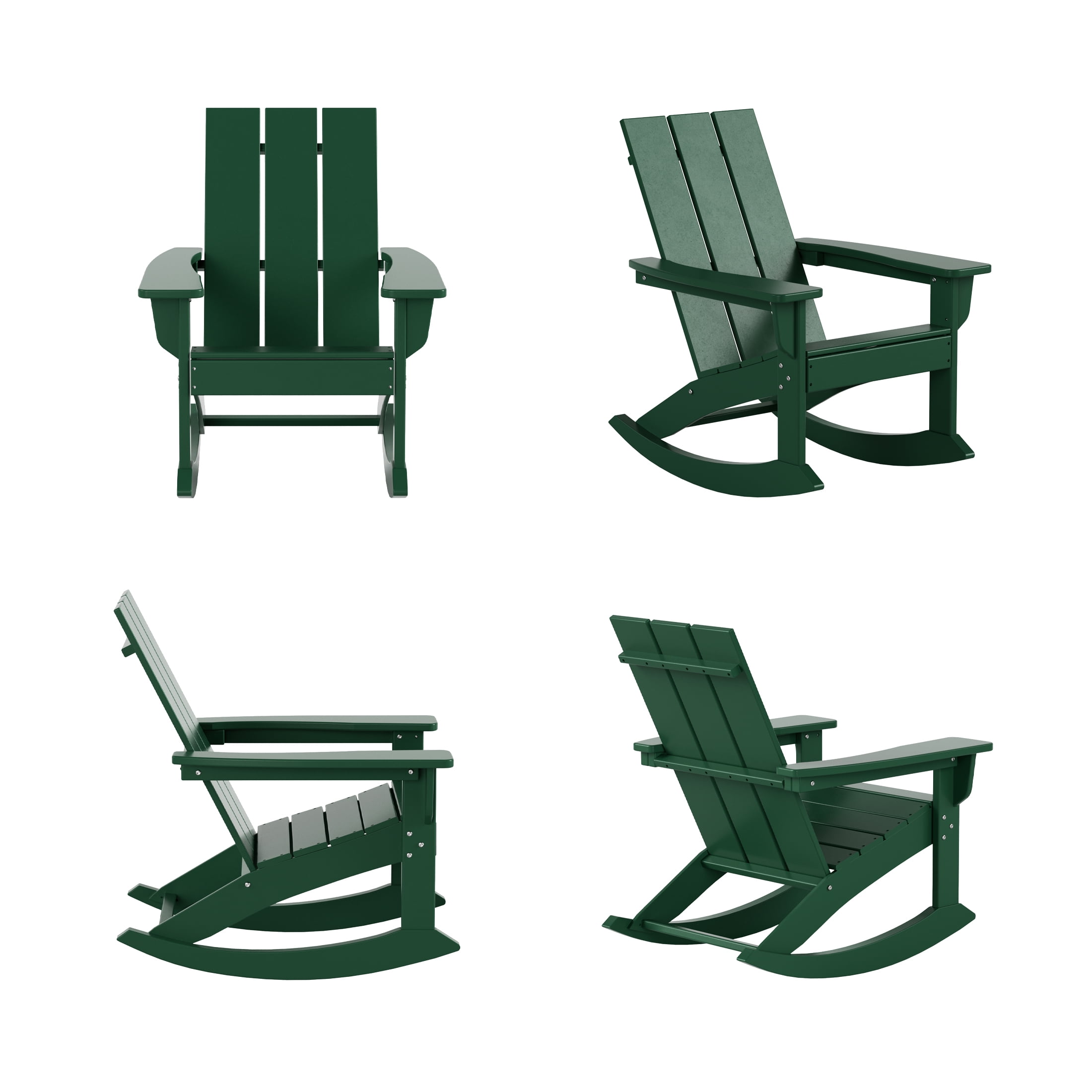 dark green plastic patio chairs