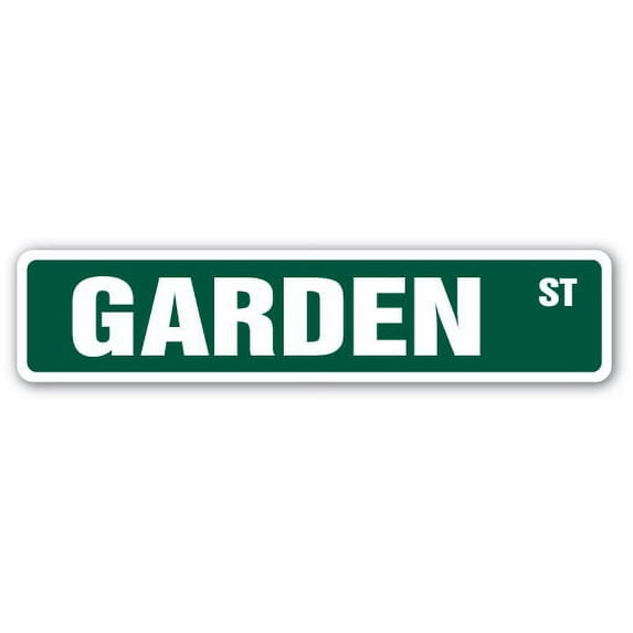 GARDEN Street Sign gardener flowers plants florist home | Indoor/Outdoor | 30" Wide