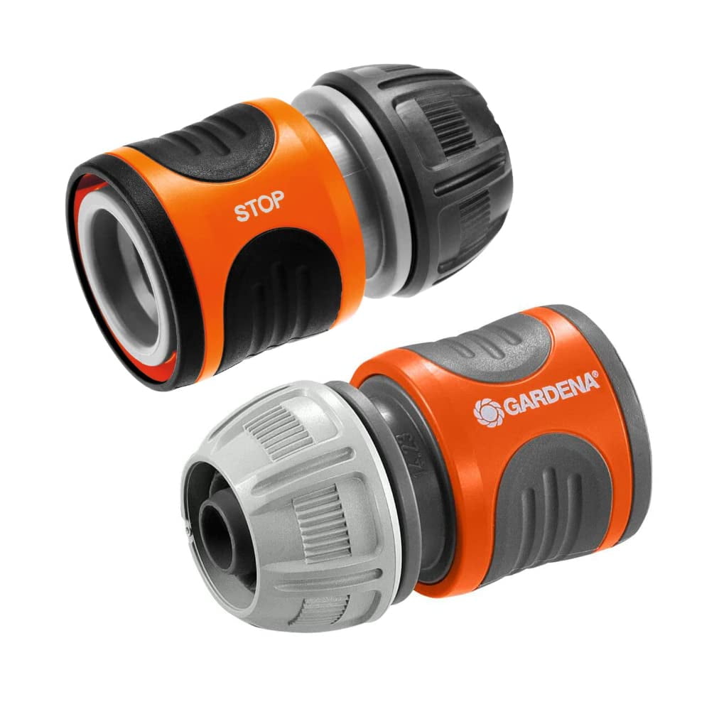 GARDENA Hose Connector Set 13 mm (1/2 inch) and 15 mm (5/8 inch): For the beginning and end of