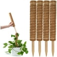 thumbnail image 1 of GARDENERA Coco Coir Poles for Monstera (Pack of 4) - 12" Monstera Plant Stakes, Sphagnum Handmade Coco Stick, Potted Plants Support/Totem Perfect for Small/Medium Climbing Plants Indoor, 1 of 7