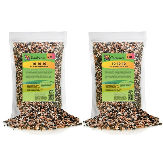 GARDENERA Premium 10-10-10 All-Purpose Soil Fertilizer - Ideal for Flowers, Plants, Vegetables, Fruit Trees and Lawns - 10 Quart