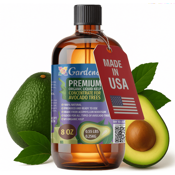 ⭐ GARDENERA Premium Organic Seaweed & Kelp Superfood for AVOCADO Plants - 8 oz - Liquid Kelp Fertilizer Concentrate (Makes 45 Gallons)