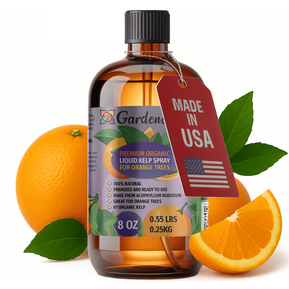 ⭐ GARDENERA Premium Organic Seaweed & Kelp Superfood for ORANGE Plants - 8 oz - Liquid Kelp Fertilizer Concentrate (Makes 45 Gallons)