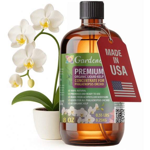 ⭐ GARDENERA Premium Organic Seaweed & Kelp Superfood for PHALAENOPSIS Plants - 8 oz - Liquid Kelp Fertilizer Concentrate (Makes 45 Gallons)
