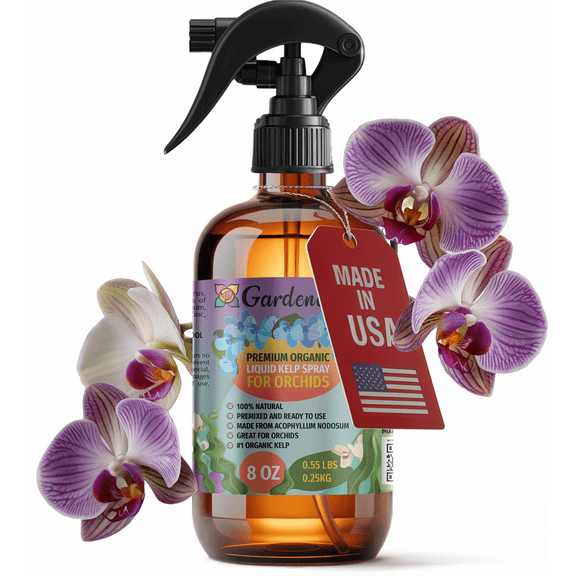 ⭐ 𝐁𝐄𝐒𝐓𝐒𝐄𝐋𝐋𝐄𝐑 GARDENERA Professional Organic Liquid Kelp Spray for ORCHID Plants - 8 oz - Ready-To-Use Fully Organic Seaweed & Kelp Fertilizer Mist