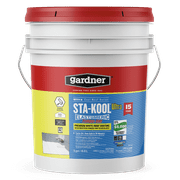 GARDNER STA-KOOL 15 YR Turbo-Dri Elastomeric Roof Coating - White, White, 5 Gallon