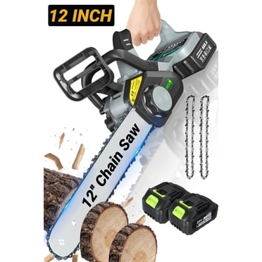 Chainsaw GARDSURE 12 Inch Cordless Chainsaw with 2 PCS Rechargeable 4.0Ah Battery,Electric Chain Saw for Tree Branches Camping