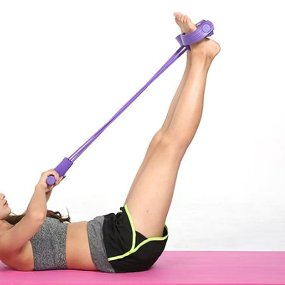 GARDVORA 1PC Tension Rope 4 Tubes Multifunctional Sit-up Equipment Workout Pedal Puller for Home Pedal Puller