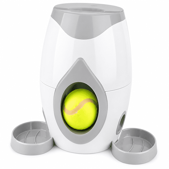 GARDVORA 2026 New Automatic Dog Ball Launcher,Interactive Dog Tennis Ball Throwing Machine,Dogs Thrower Launcher Tennis Balls for Interactive Play & Training for Yard,Park,Backyard,Farm (Grey)