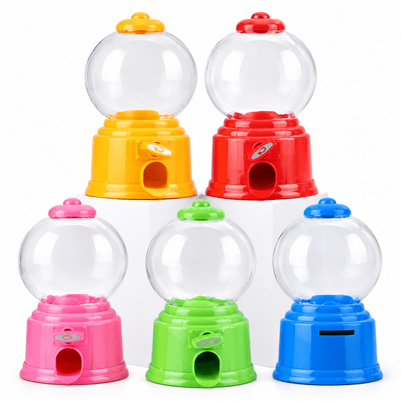 GARDVORA 2026 New Cute Sweets Mini Candy Machine Bubble Gumball Dispenser Coin Bank for Kids Room,Party,Office,Classroom
