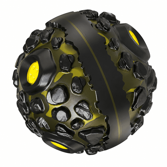 GARDVORA 2026 New Dog Ball for Aggressive Chewers Giggle Chew Interactive Toy for Medium Large Dogs,Yellow,For Teething Relief,Chew Training,Interactive Play,Dental Health,Boredom Prevention