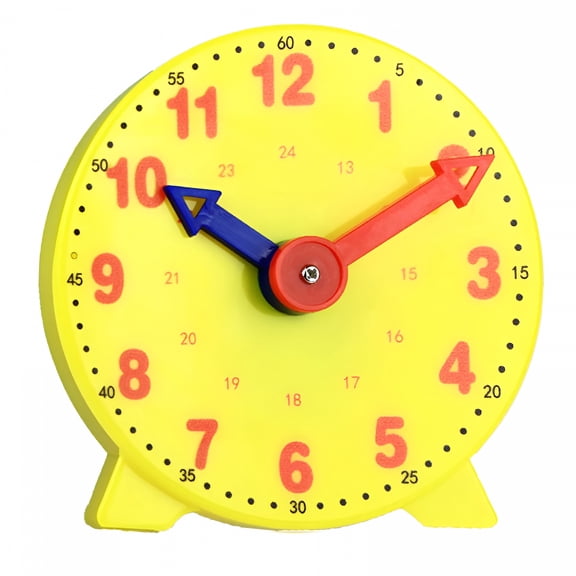 GARDVORA 2026 New Happy Date ClockTeaching Kids to Tell Time Color Coded Hour and Minute Hands Toy Clock with Metal Stand Classroom Or Homeschool