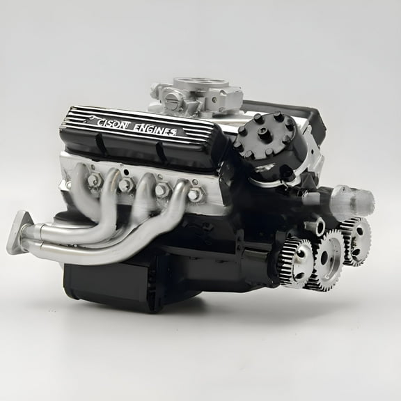 GARDVORA 2026 New V8 Engine Kit Gas, Gasoline Ohv V8 Small Block Engine Model Kits, Mini V8 Engine Kits That Runs, 4 Stroke 44Cc Water Cooled 1/6, Build Your Own V8 Model Engine for Adults (Black)