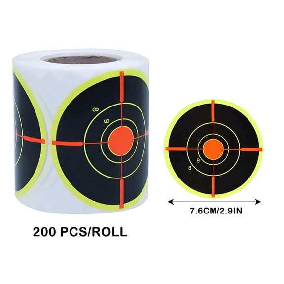 GARDVORA 250Pcs 2.9'' Splatter Target Stickers, Reactive Shooting Targets Stickers, Reactive Paper Target Stickers, Self Adhesive Target Roll for BB Gun, Pellet Gun, Airsoft, Pistol