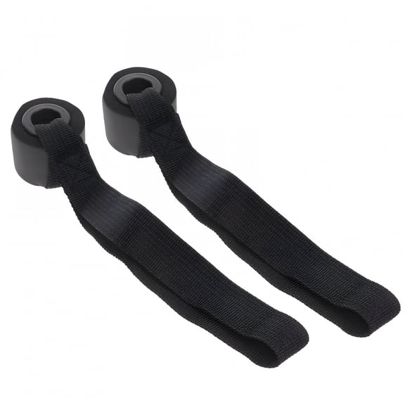 GARDVORA 2pcs Home Fitness Elastic Exercise Training Strap Resistance Band Over Door Anchor Pull Rope Door Buckle (Black)