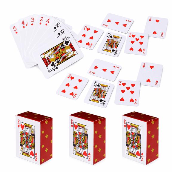 GARDVORA 3 Decks Mini Playing Cards, Party Spoof Fun Smal Playing Cards, Miniature Poker Cards, Mini Poker Game for Adults, Party Favor, Tiny Deck of Novelty Party Gift for Halloween
