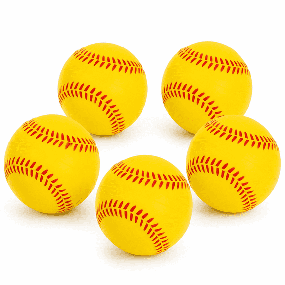 GARDVORA 5Pcs PU Sponge Training Ball Training Softballs Teenager Players Training Balls