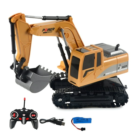 GARDVORA 6 Channel Multifunctional RC Excavator Backhoe Loader,Battery Powered Electric