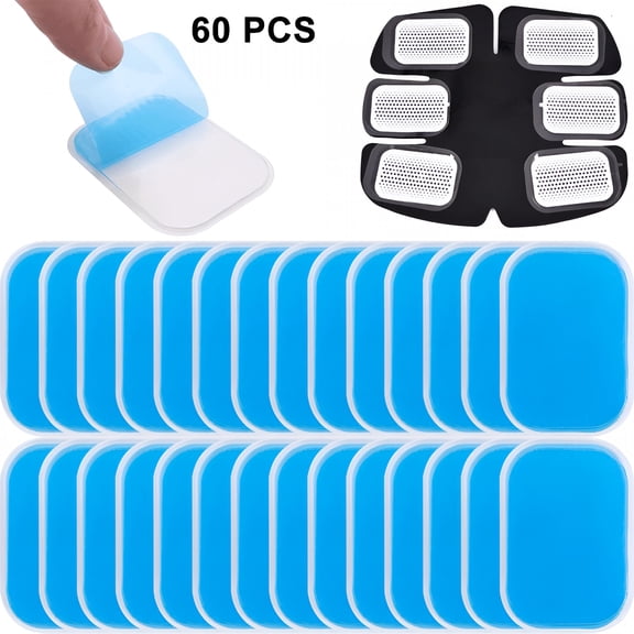 GARDVORA 60pcs Gel Sheets for Gel Pad, Abs Trainer Replacement Gel Sheet Abdominal Toning Belt Muscle Toner Ab Trainer Accessories