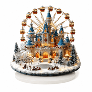 GARDVORA Christmas Carousel Table Decoration Merry Go Round Carousel Carnival Showing Acrylic Snow House Decoration Winter Christmas New Year Holiday Decor Winter Table Decorations