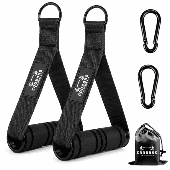 GARDVORA Heavy Duty Exercise Handles,Gym Cable Handles for Cable Machine Attachments,D Handle Cable Attachments,Handles for Resistance Bands,Workout Accessories,Fitness Equipment for Home Gym