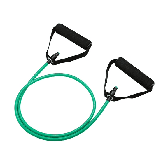 GARDVORA Resistance Bands,Workout Anywhere Exercise Bands,Non-Slip Foam Handles Workout Bands,15LB,Green