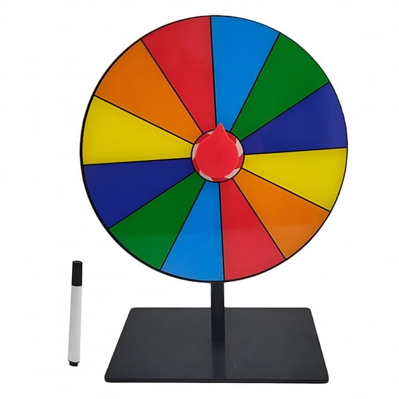 GARDVORA Tabletop Prize Turntable Fortune Wheel Spinnings Game Lucky Draws Roulette Wheel Erasable Reusable Fortune Wheel