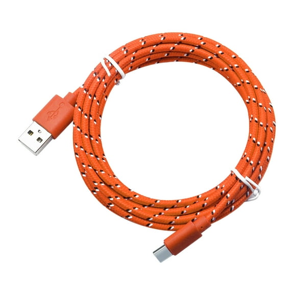 GARENAS 1 Meter Color Pattern Data Cable Type-C/USB Port Mobile Phone Charging Cable(Orange)