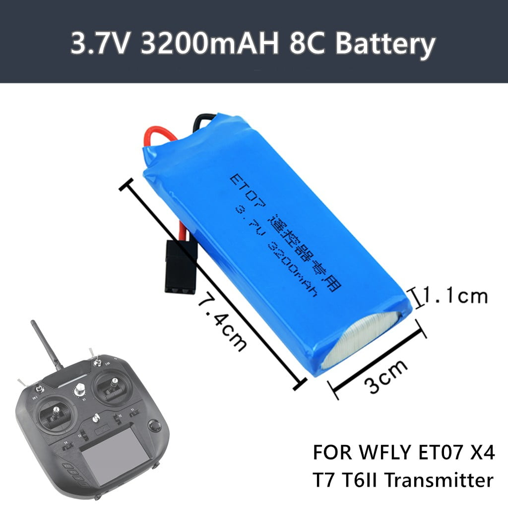 GARENAS 1 Year Old Boy Toys Upgrade 3.7V 3200Mah 8C Battery Part for Wfly Et07 X4 T7 T6Ii Remote