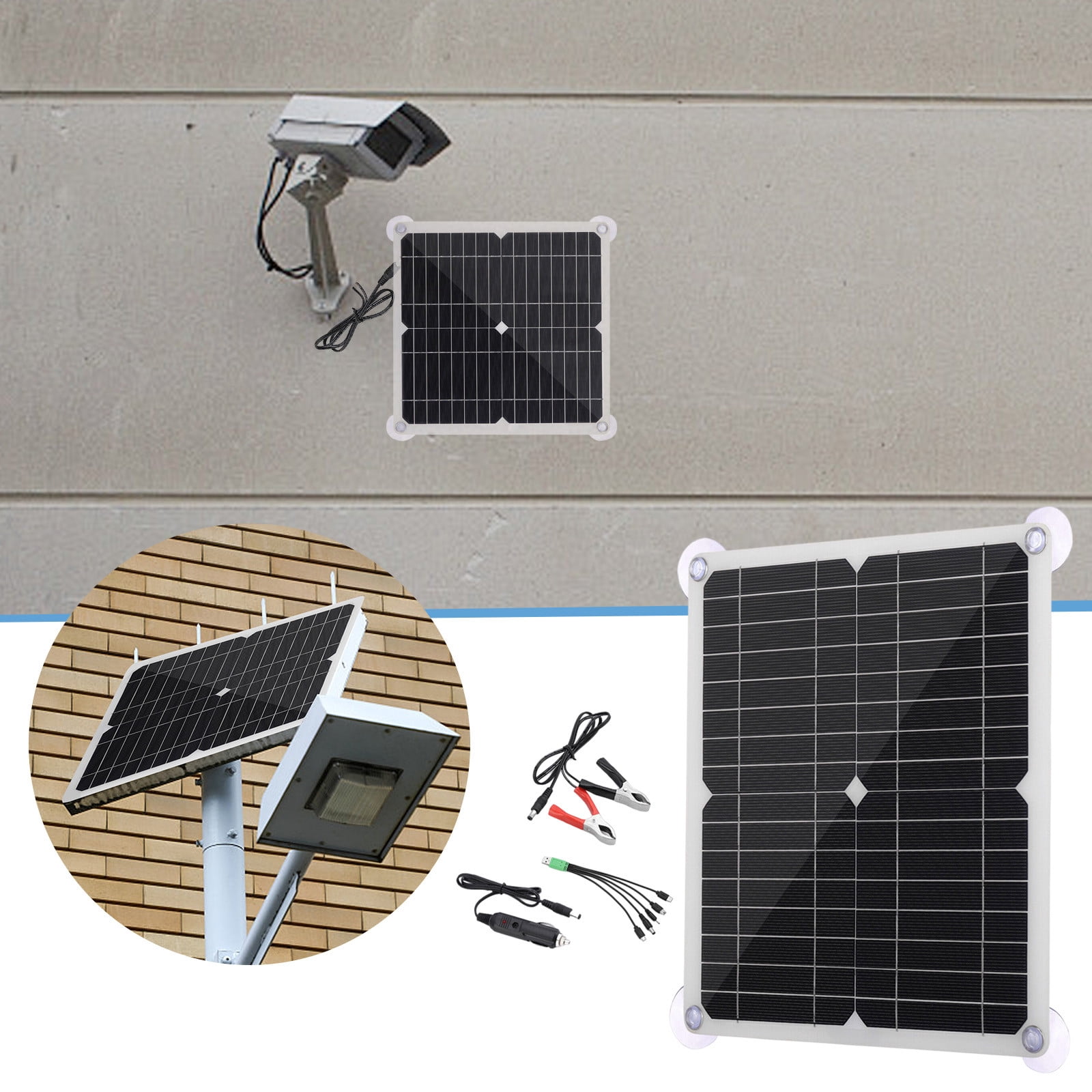 GARENAS 200 Solar Panel Kit Portable Solar Panel Set 100A 12V Battery Charger with Controller for Boat/Car/Rv/Automobile Battery
