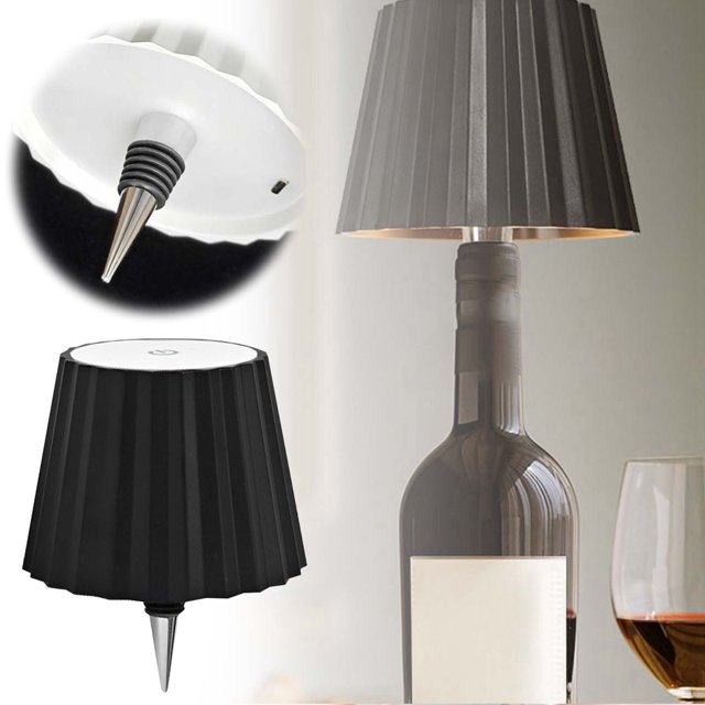 GARENAS 2024 New Colorful Rechargeable Wireless LED Bottle Lamp with