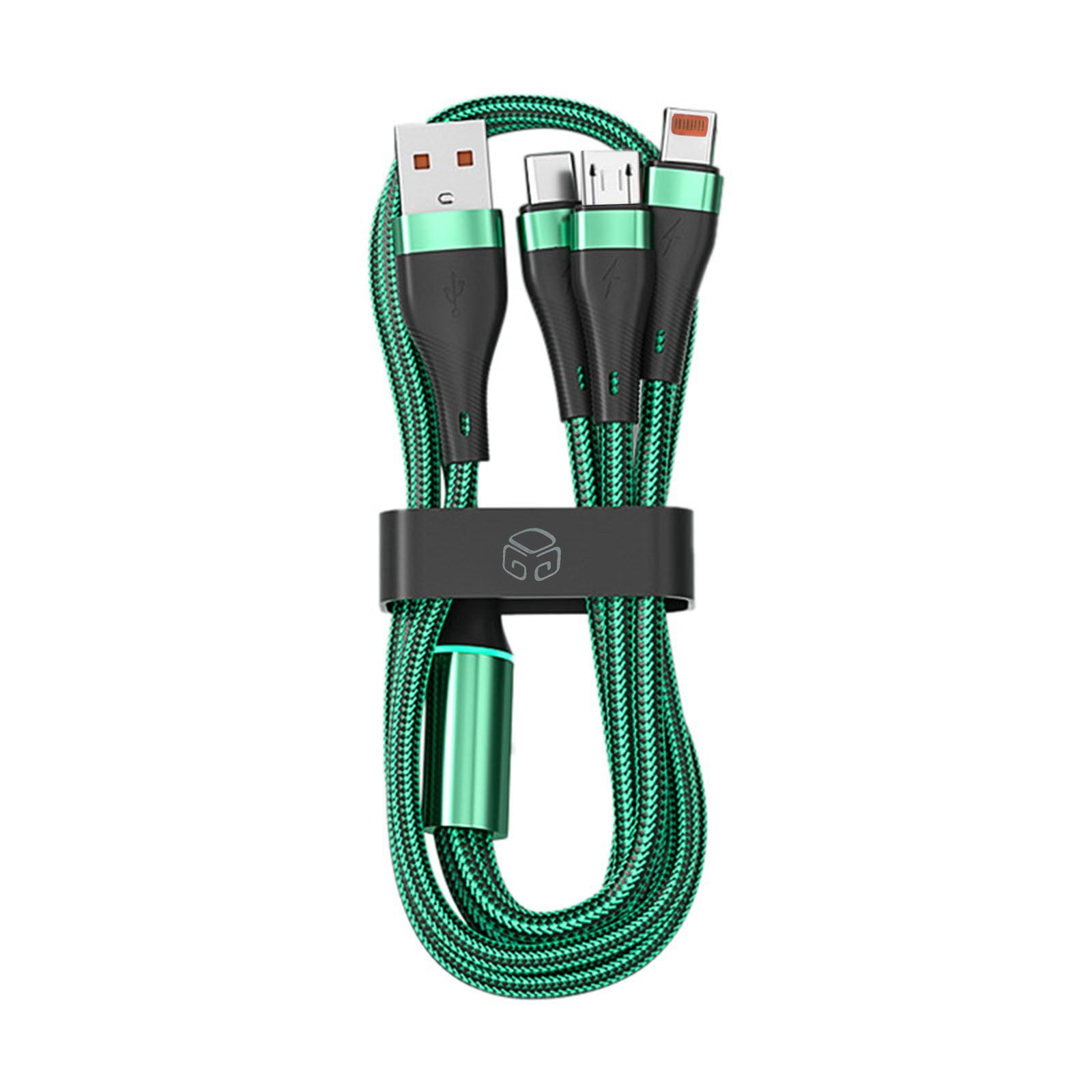 GARENAS 3 in 1 Data Cable 100W Smartphone Breathing Light Fast Charging