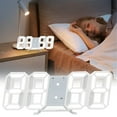 GARENAS 3d LED Wall Clock Modern Digital Alarm Clock for Home Kitchen