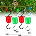 GARENAS 4 Packs Hummingbird Feeder Guard Moat Flower Hummingbird