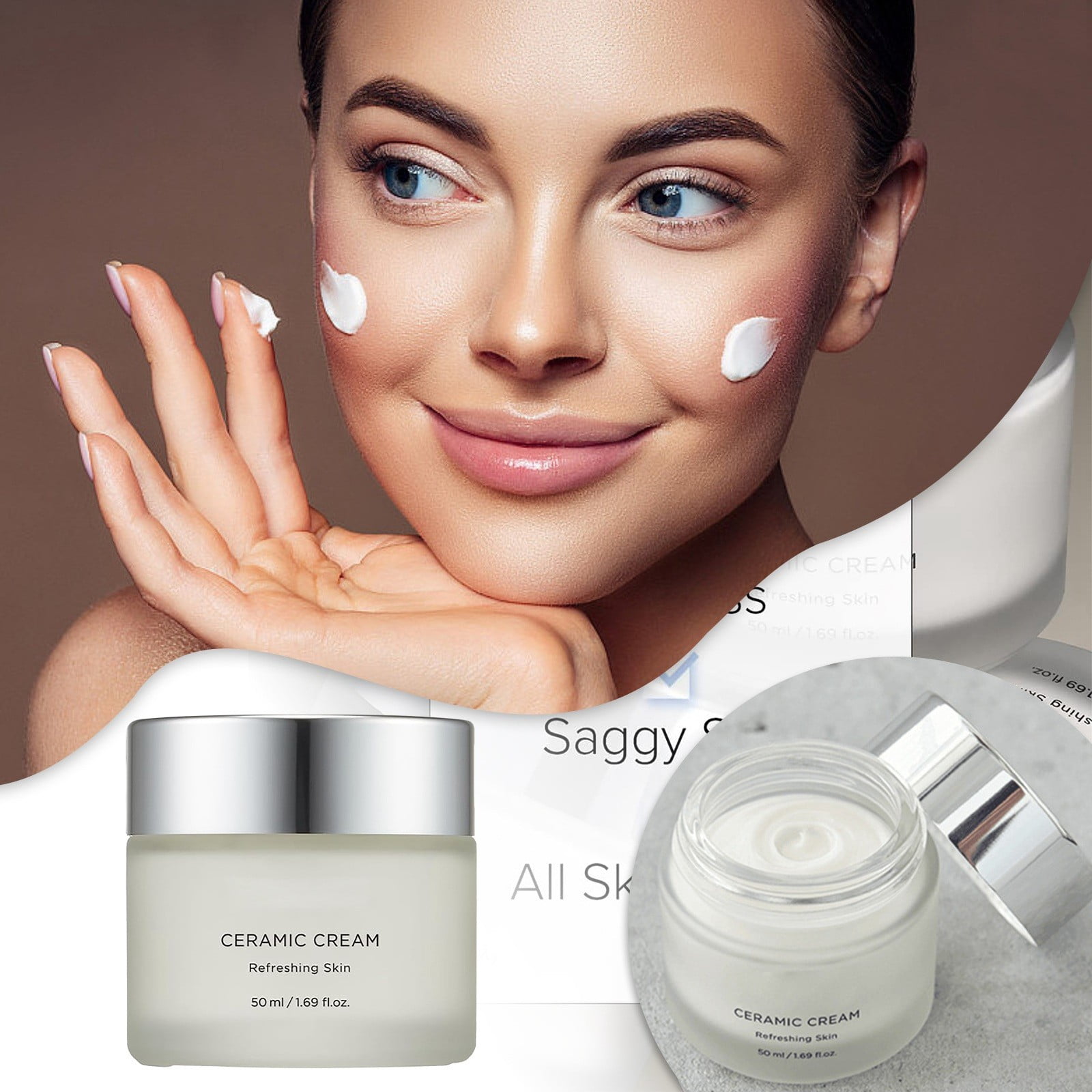 GARENAS 50ml Ceramic Face Care Lotion for Hydrating and Glowing Skin