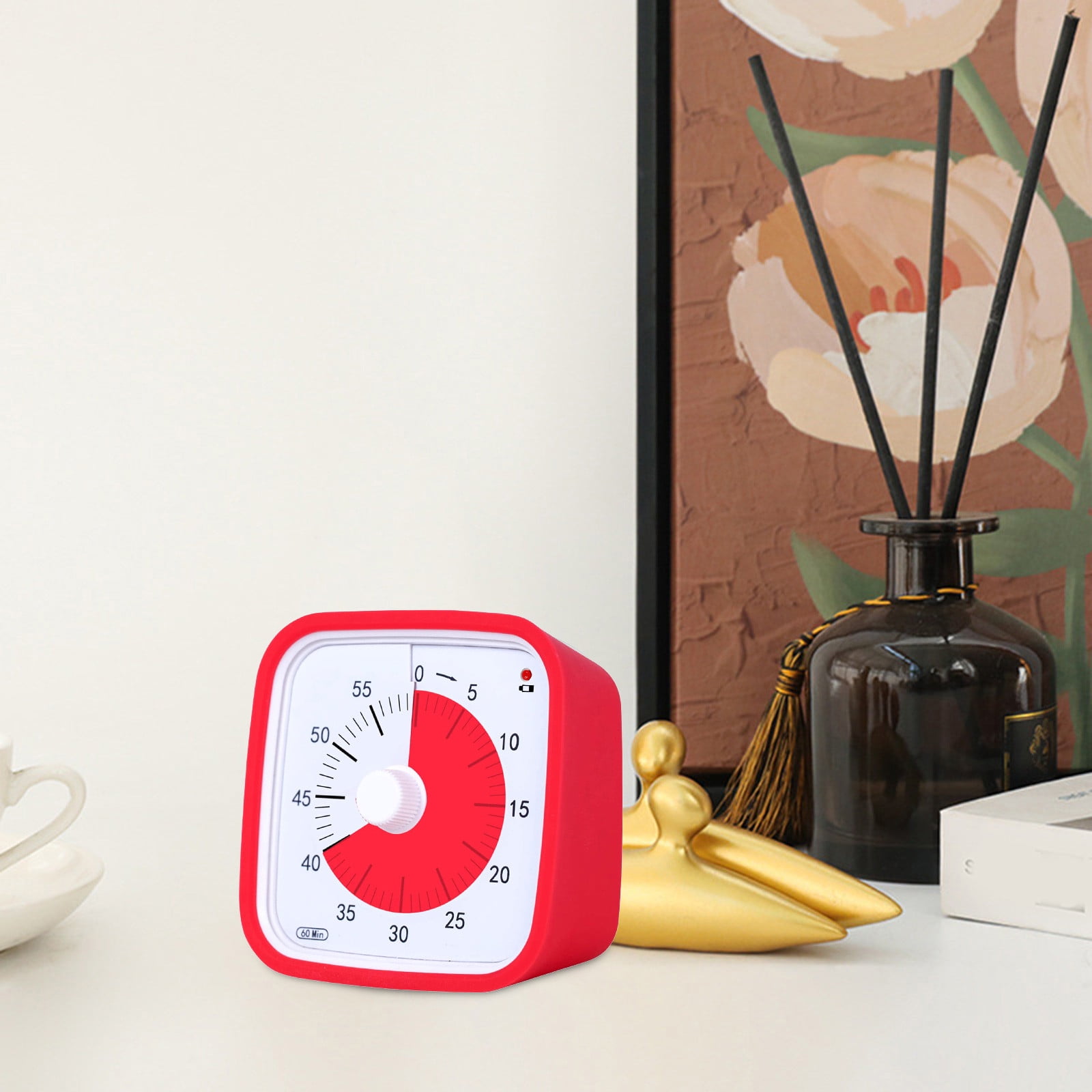 GARENAS 60 Minute Visual Timer Classroom Countdown Clock Silent Timer