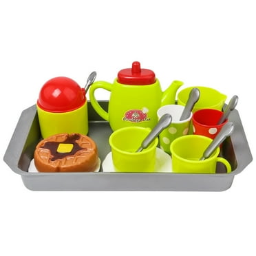 GARENAS Baby Toys 6-12 Months Pretend Play Tea Set Learning Cookware Playset Indoor Toys for Kid Educational