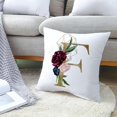 GARENAS Blissy Silk Pillow Cases Gold Embossed Alphabet Cushion Cover