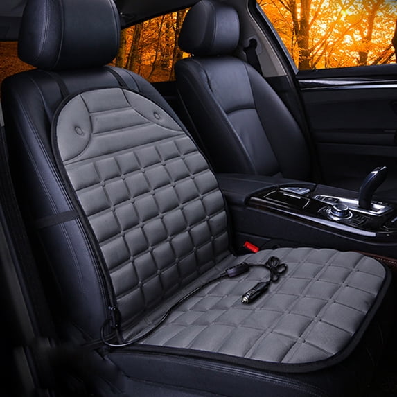 GARENAS Car Seat Heater Cushion Warmer Cover Winter Heated Warm High Low Temperature 12V(Grey)