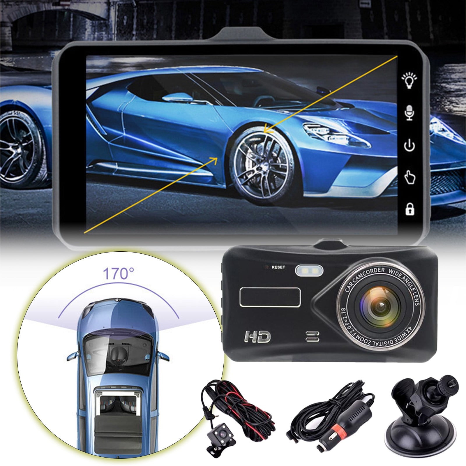 GARENAS Car Video Recorder Driving Recorder Lens High Definition 1080P