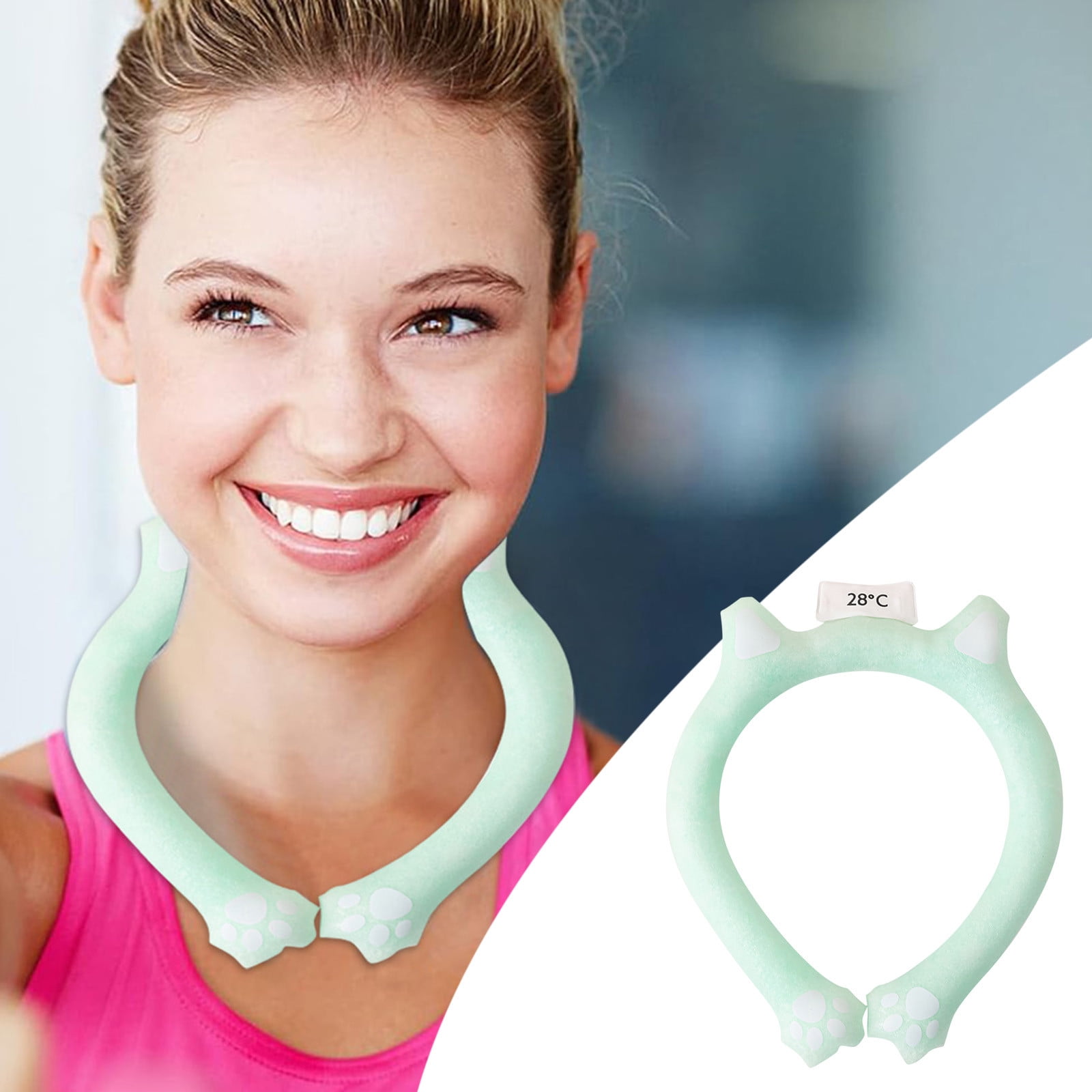 GARENAS Chilly Ice Ring Neck Ice Pack Reusable Wearable Neck Cooler