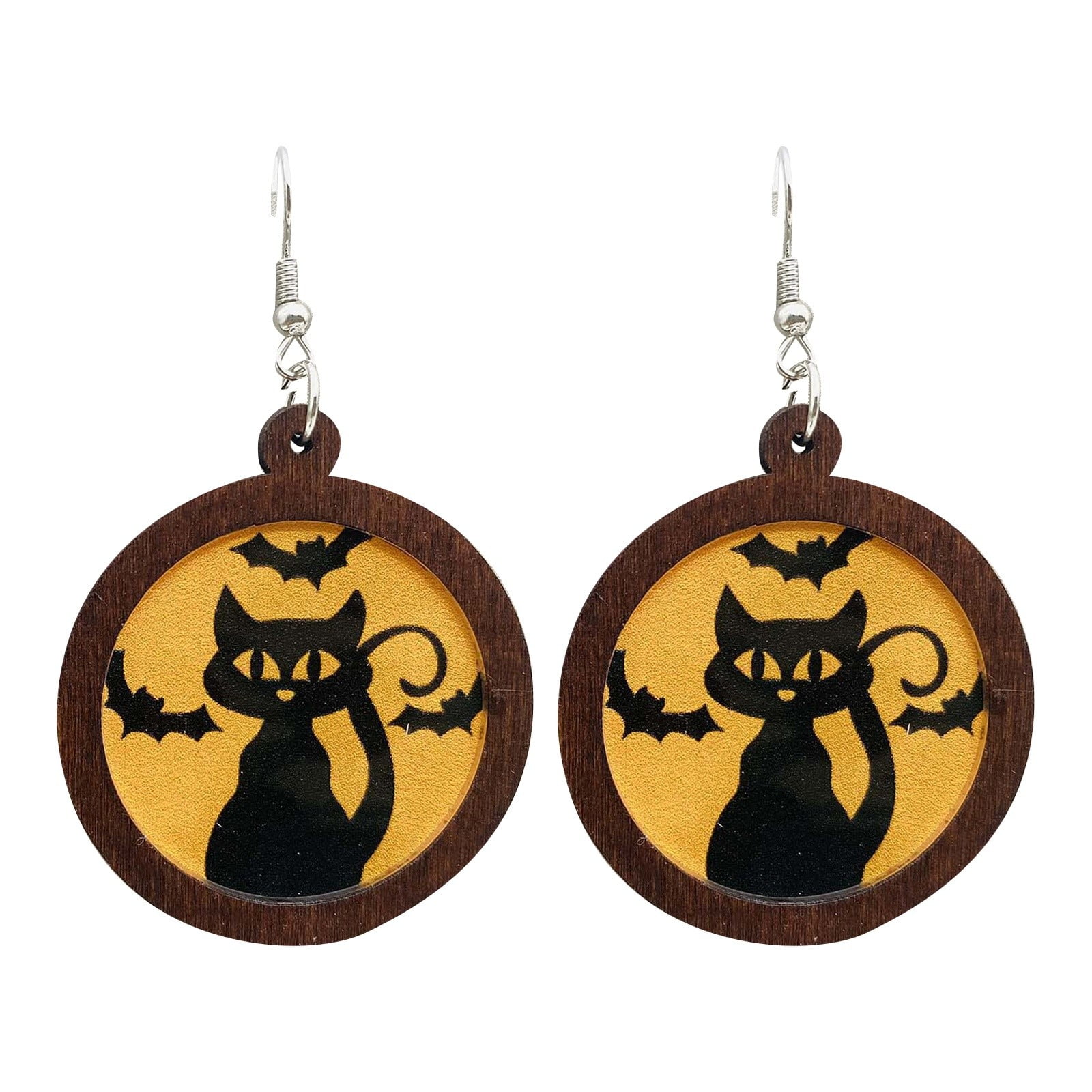 GARENAS Clip on Earrings Autumn Thanksgiving Maple Leaf Pumpkin Water